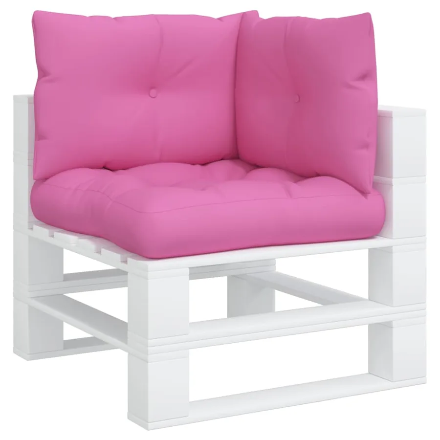 Coussins de palette lot de 3 rose tissu Oxford - 3