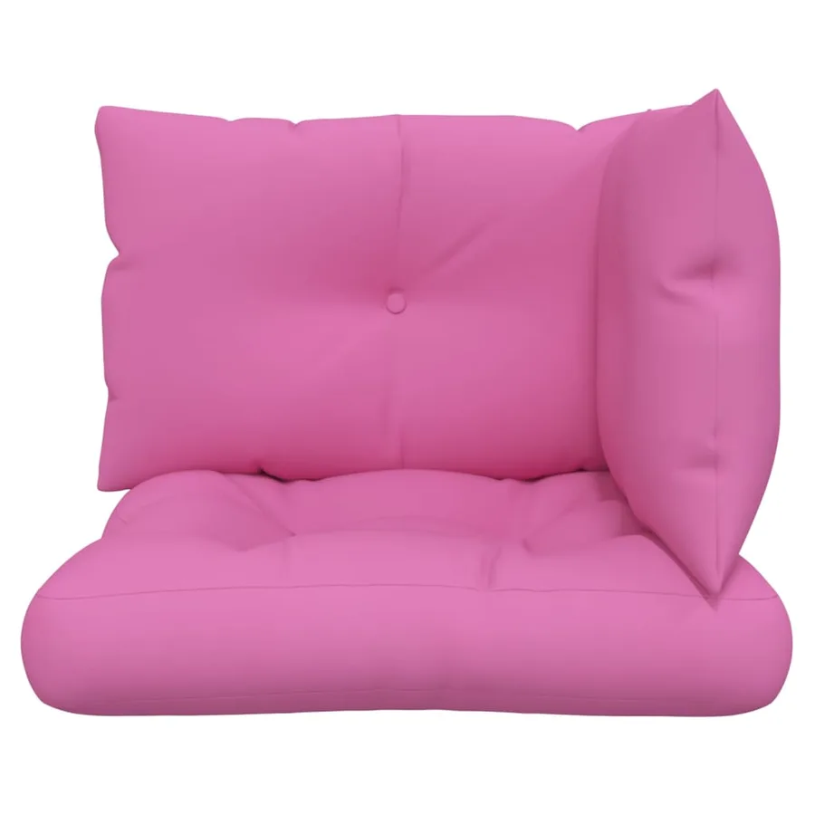 Coussins de palette lot de 3 rose tissu Oxford - 4