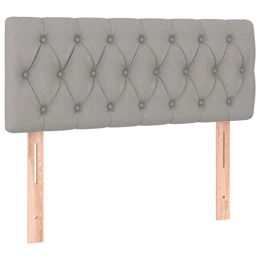 Sommier à lattes de lit avec matelas et LED Gris clair 90x190cm - 7