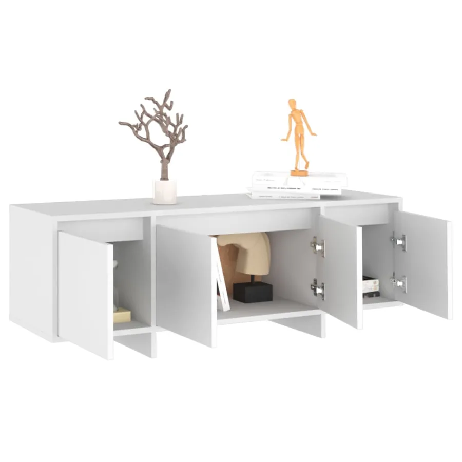 Meuble TV Blanc 120x30x40,5 cm Bois d'ingénierie - 5