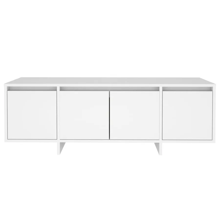 Meuble TV Blanc 120x30x40,5 cm Bois d'ingénierie - 6