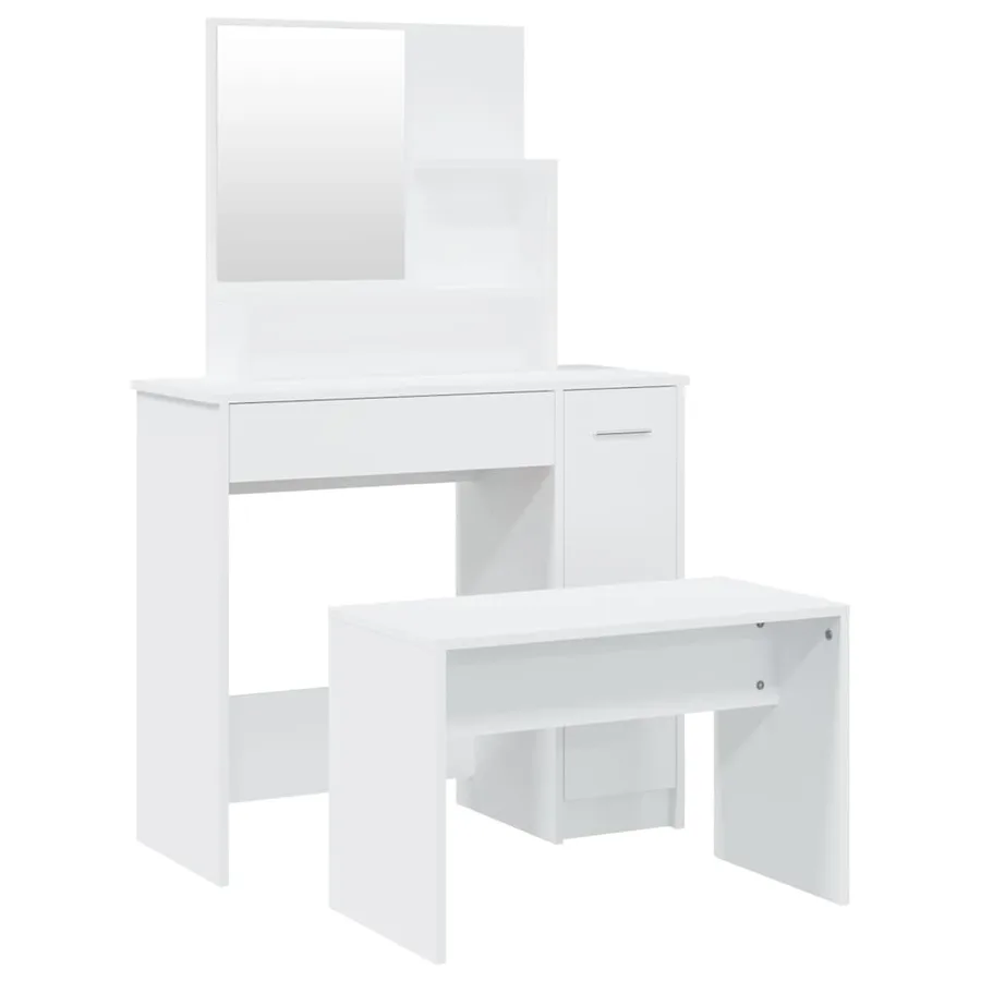 Ensemble de coiffeuse Blanc 86,5x35x136 cm - 2