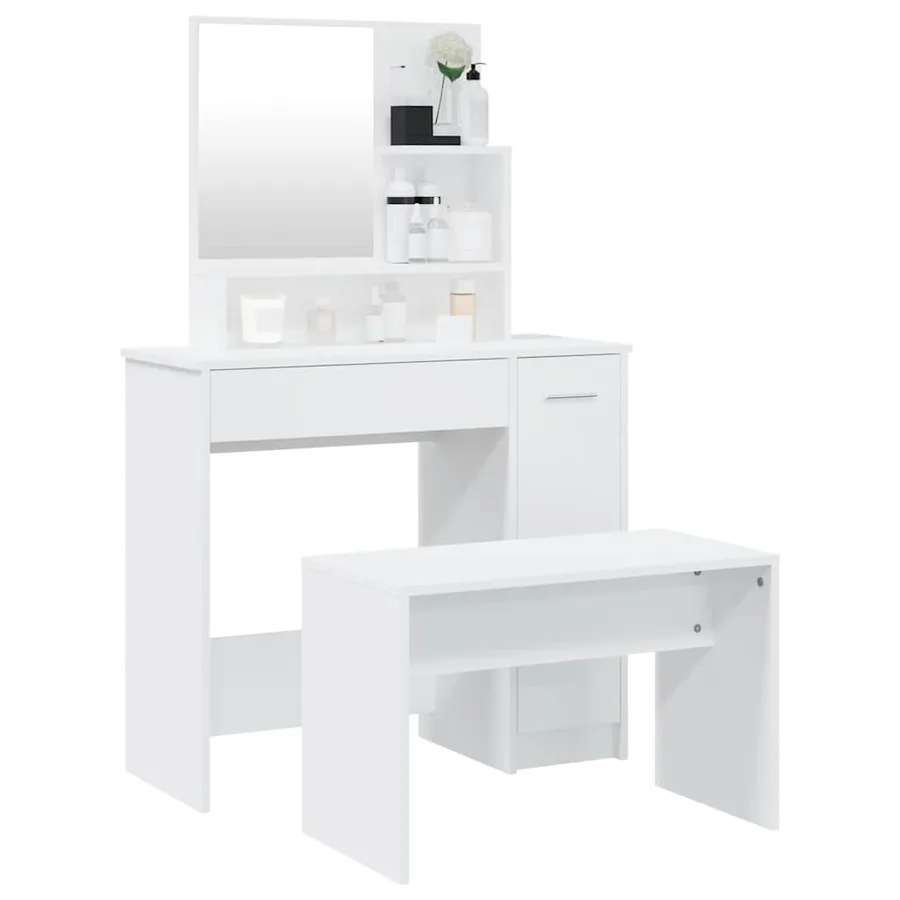 Ensemble de coiffeuse Blanc 86,5x35x136 cm - 3