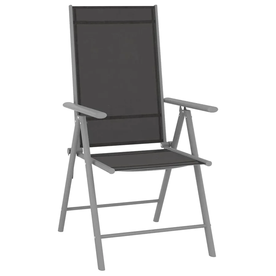 Chaises de jardin pliables lot de 6 Textilène Noir - 2