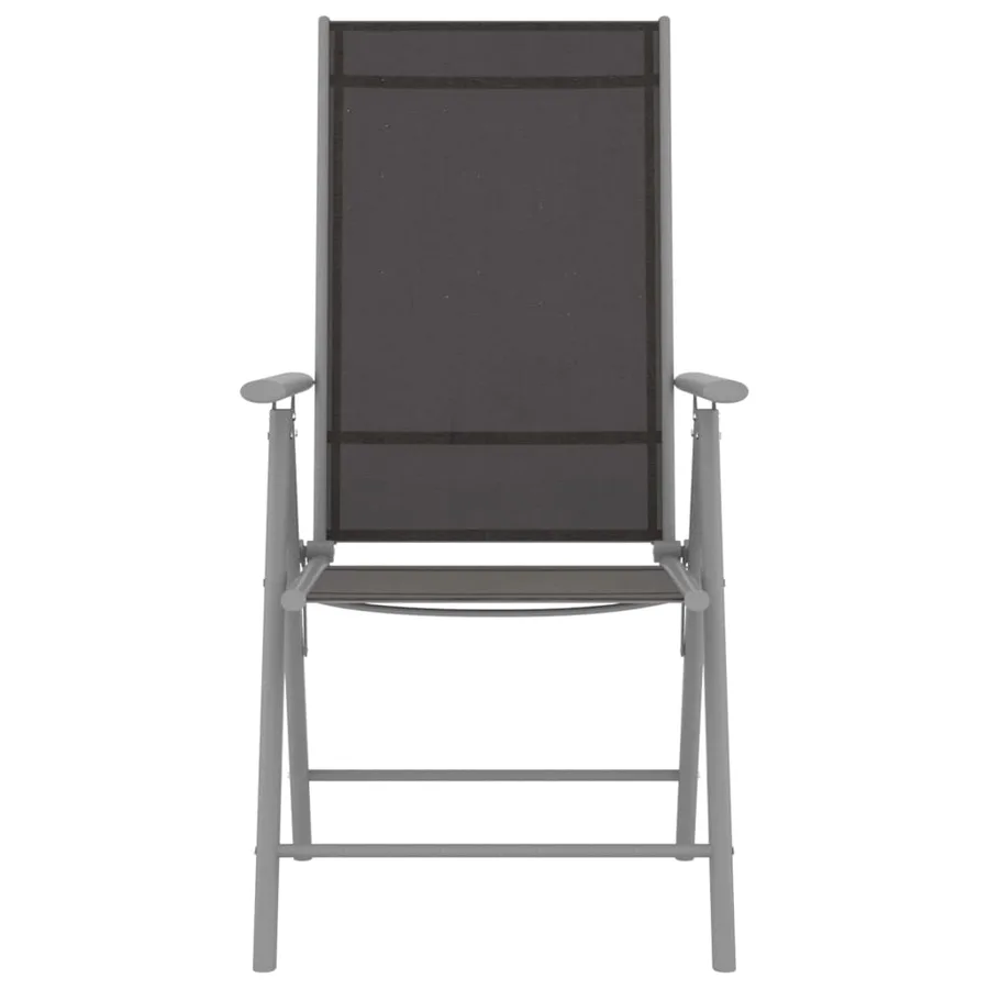 Chaises de jardin pliables lot de 6 Textilène Noir - 3