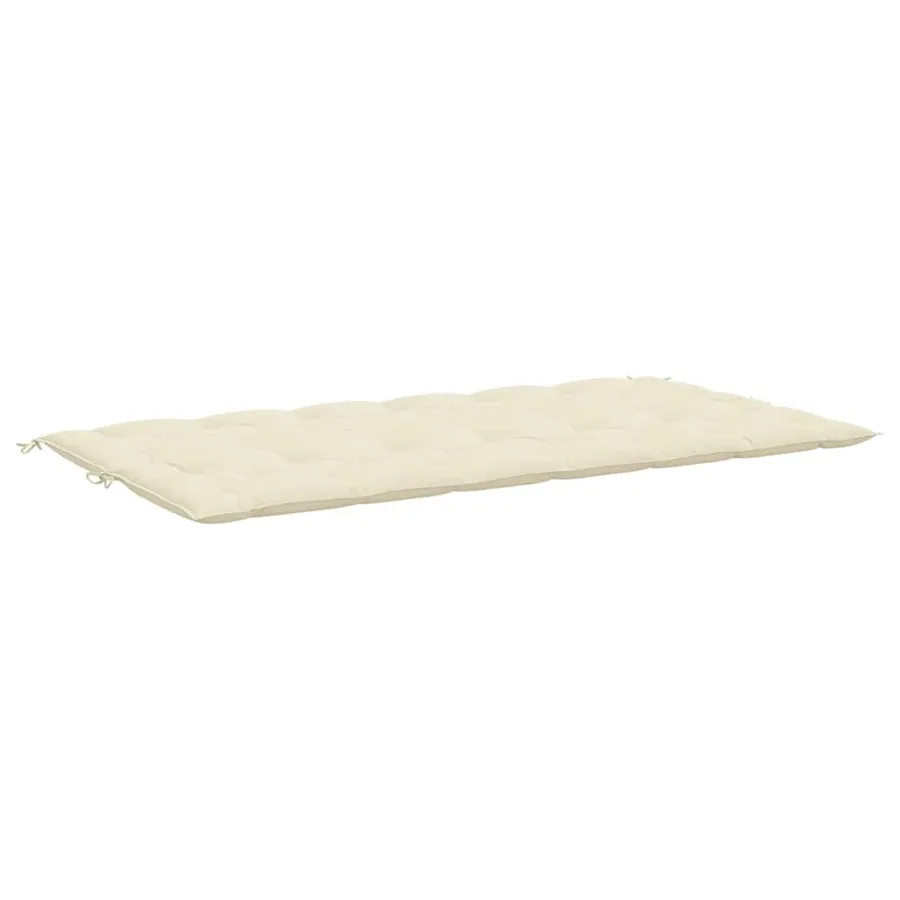 Coussin de banc de jardin blanc crème tissu oxford - 4