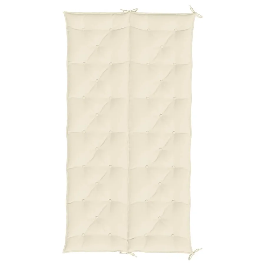 Coussin de banc de jardin blanc crème tissu oxford - 5