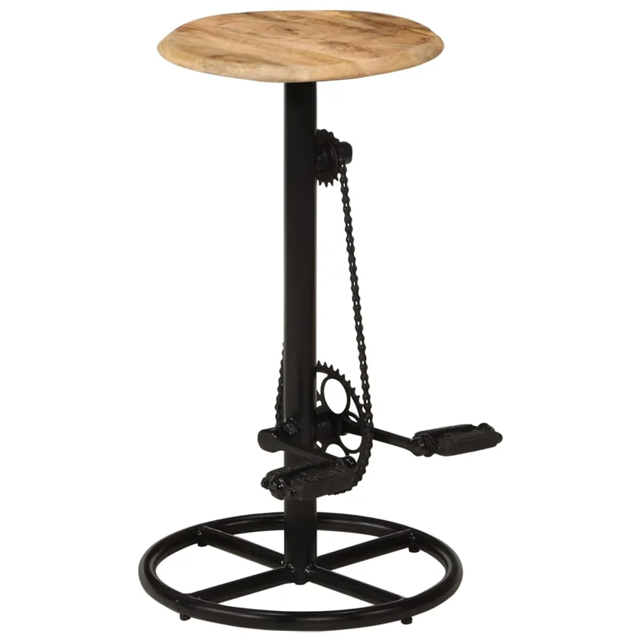 Chaises de bar lot de 2 bois de manguier solide - 12
