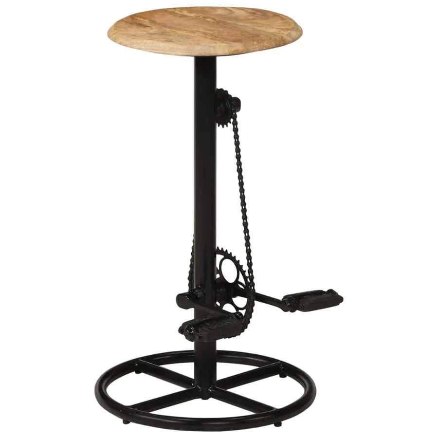 Chaises de bar lot de 2 bois de manguier solide - 13