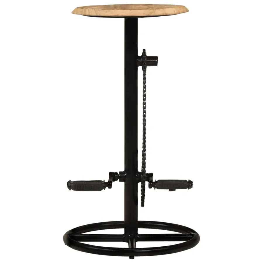 Chaises de bar lot de 2 bois de manguier solide - 7