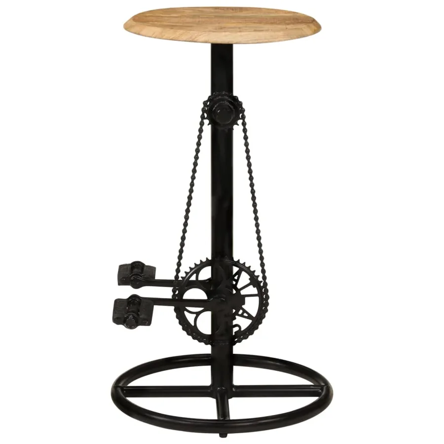 Chaises de bar lot de 2 bois de manguier solide - 8
