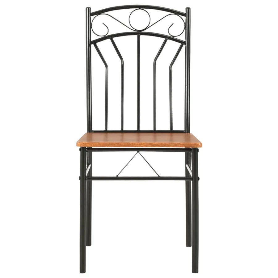 Chaises à manger lot de 6 marron MDF - 3