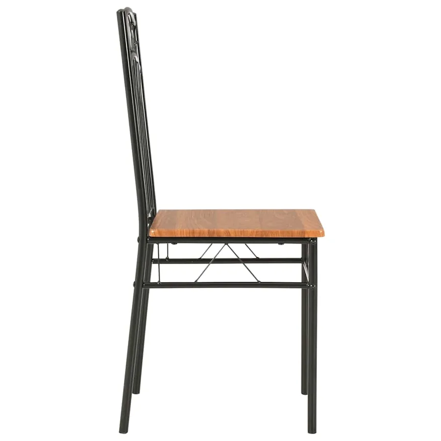 Chaises à manger lot de 6 marron MDF - 5