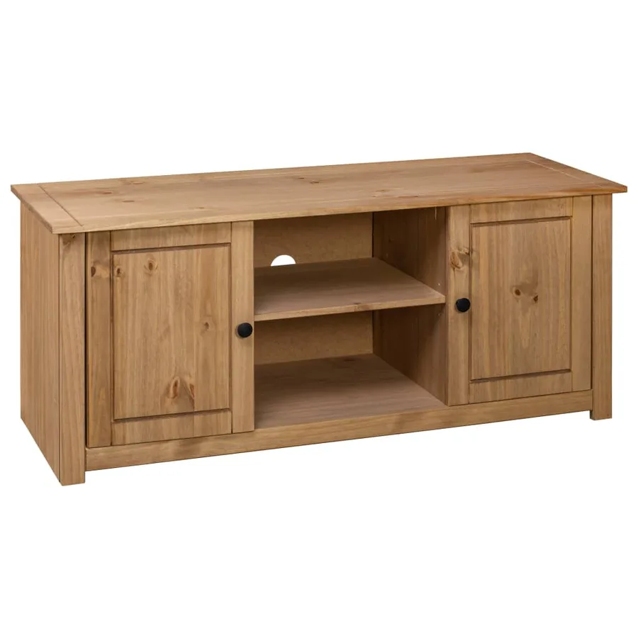 Meuble TV 120x40x50 cm Bois de pin massif Gamme Panama - 4