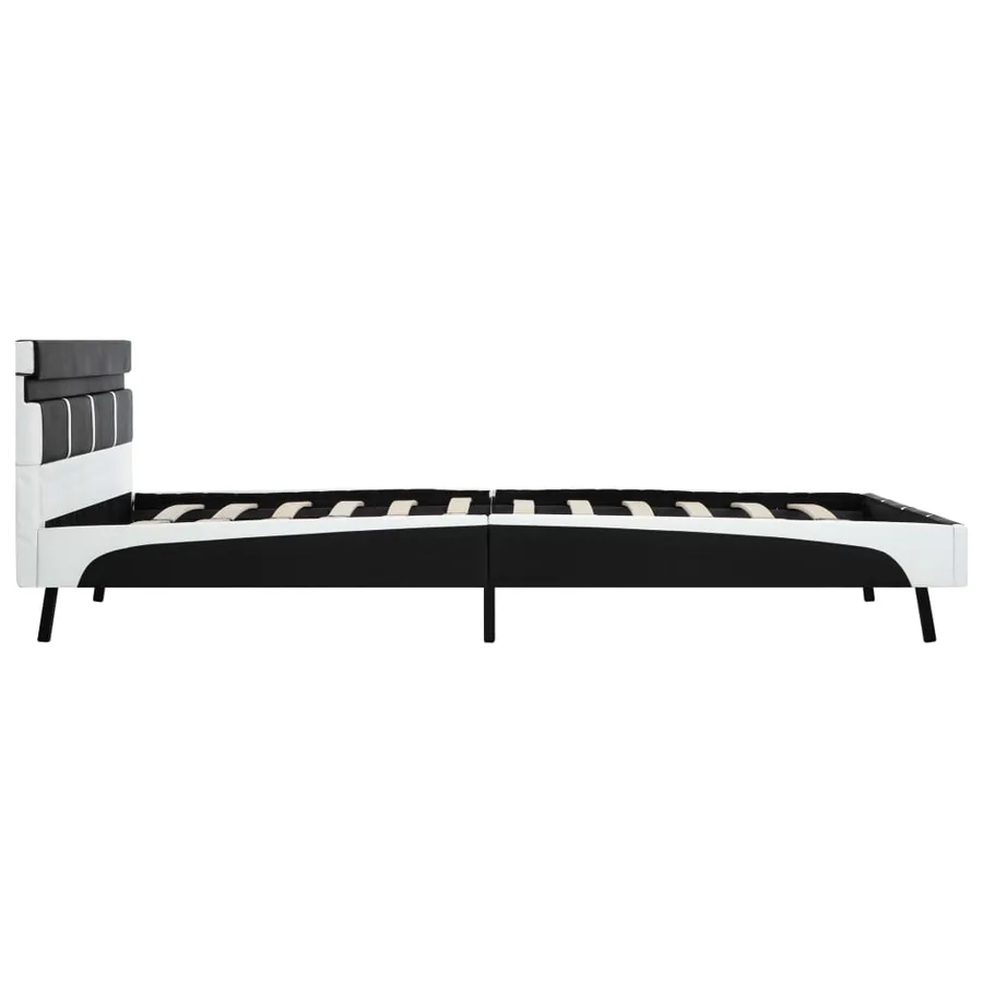 Cadre de lit avec LED sans matelas noir 160x200 cm - 5