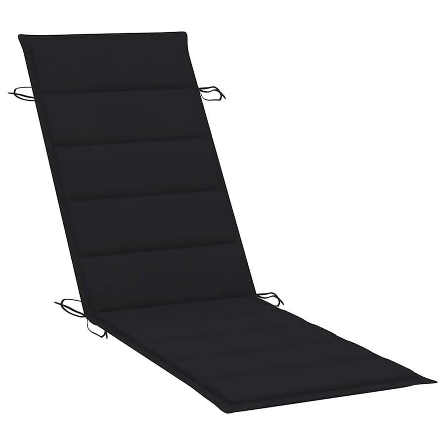 Chaise longue de jardin avec table et coussin Bois d'acacia - 5