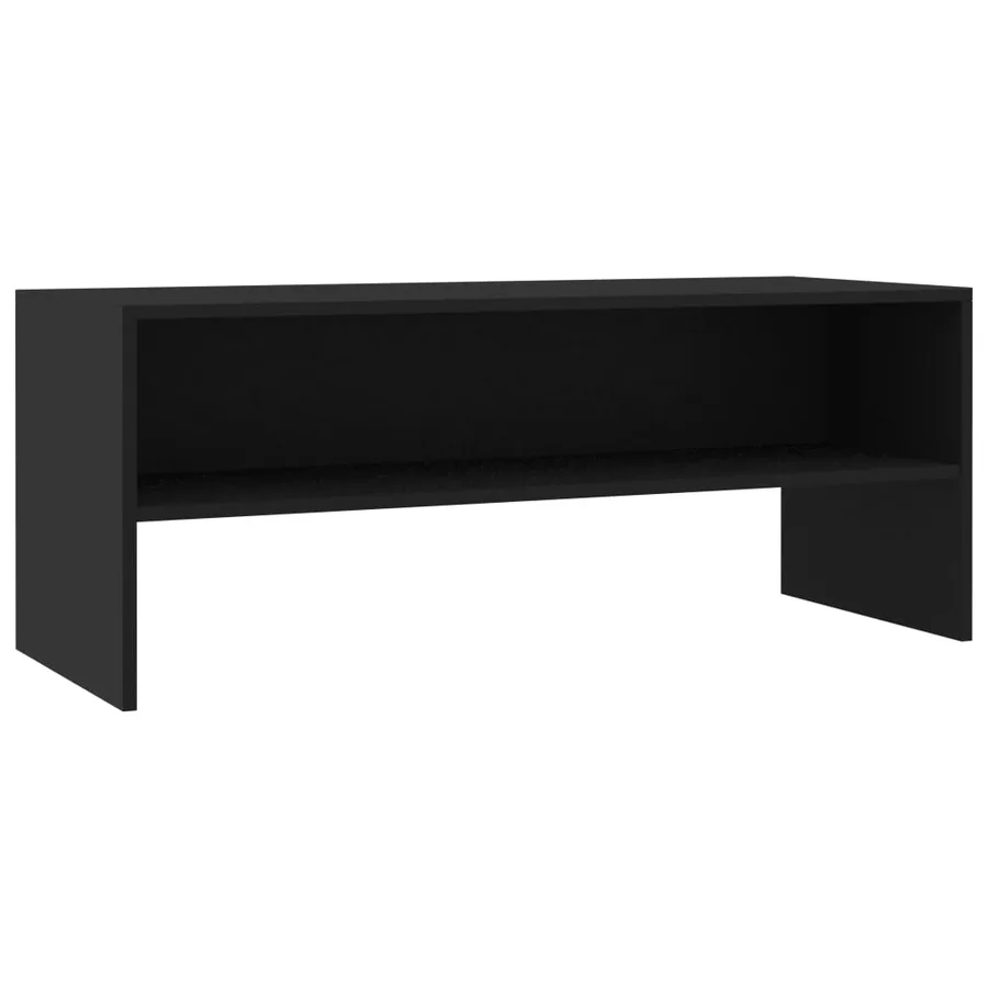 Meuble TV Noir 100x40x40 cm Bois d’ingénierie - 2