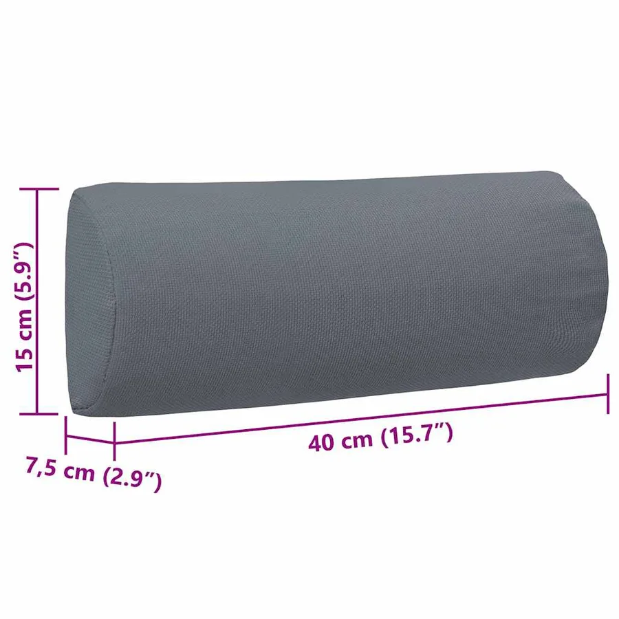 Appui-tête de chaise longue Gris 40x7,5x15 cm Textilène - 9