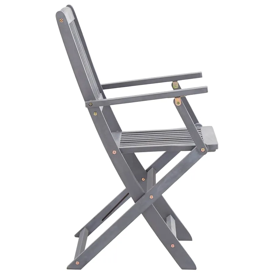 Chaises pliables d'extérieur lot de 4 Bois d'acacia solide - 4