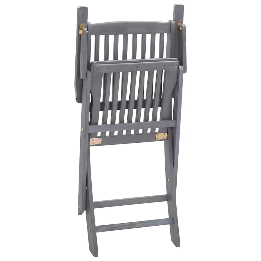 Chaises pliables d'extérieur lot de 4 Bois d'acacia solide - 6