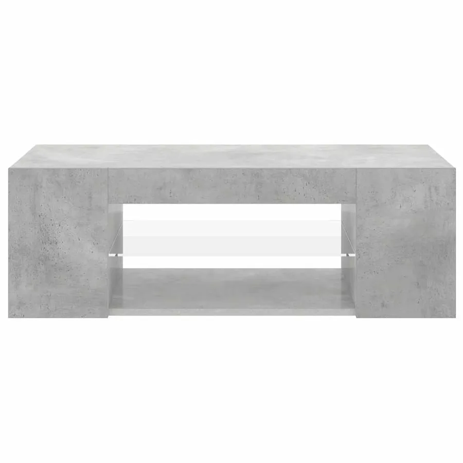 Meuble TV avec lumières LED gris béton 90x39x30 cm - 4