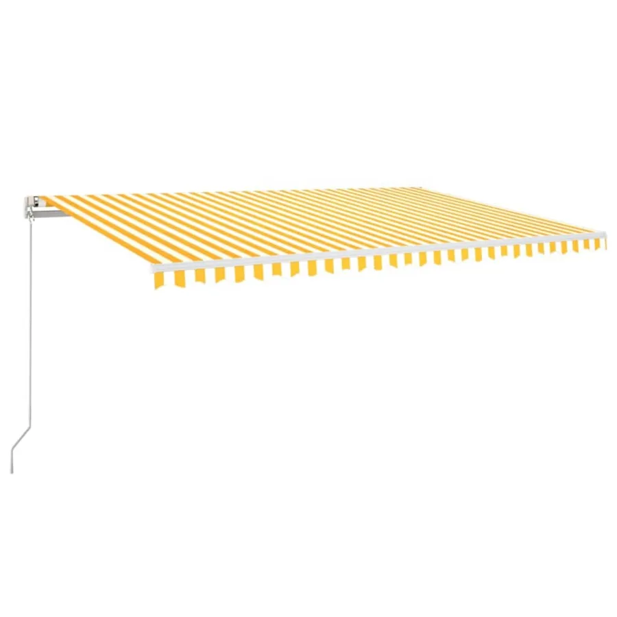 Auvent rétractable automatique 500x300 cm Jaune et blanc - 2