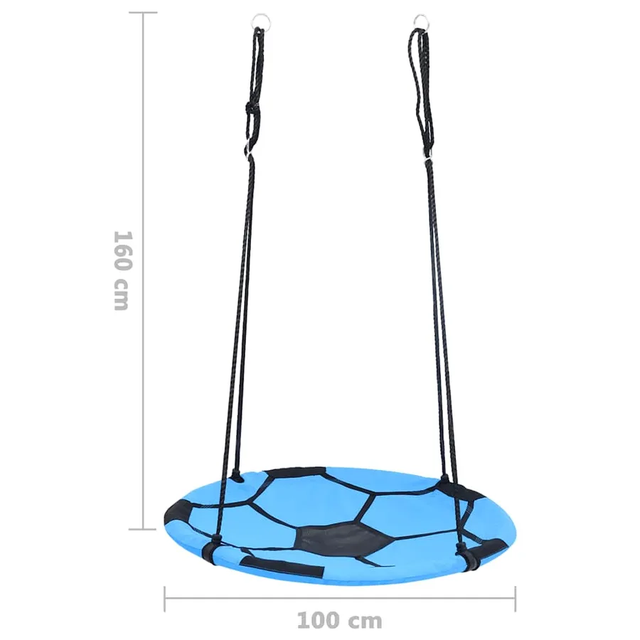 Balançoire nid d'oiseau Motif de ballon de foot 100 cm - 6