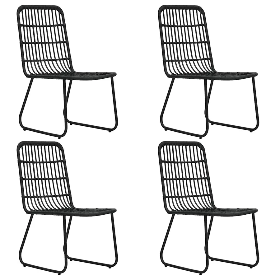 Ensemble à manger d'extérieur 5 pcs résine tressée et verre - 3