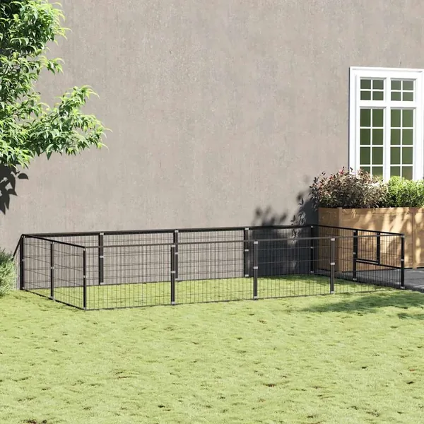 Chenil Noir 8 m² Acier