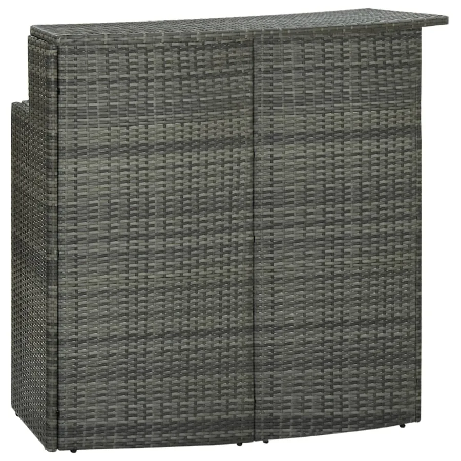 Ensemble de bar de jardin avec coussins 3 pcs Gris - 6