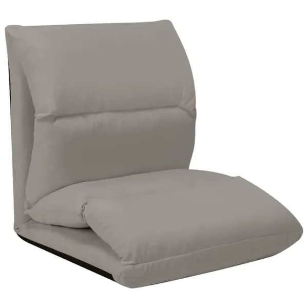 Chaise pliable de sol Gris clair Microfibre