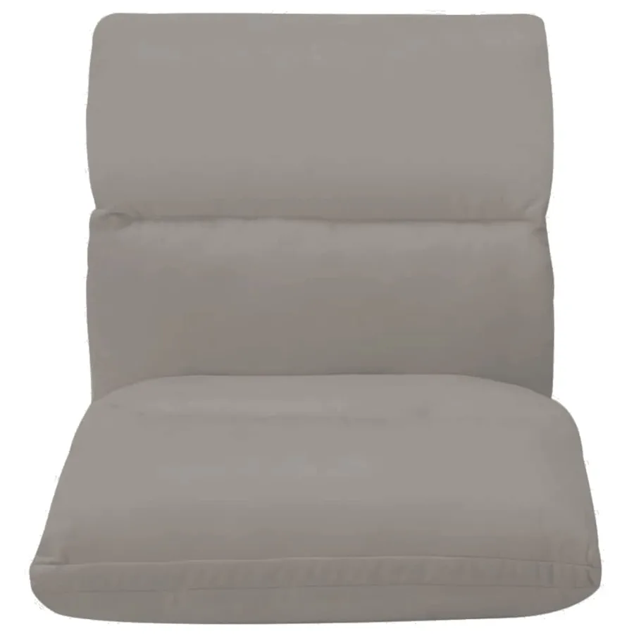 Chaise pliable de sol Gris clair Microfibre - 5