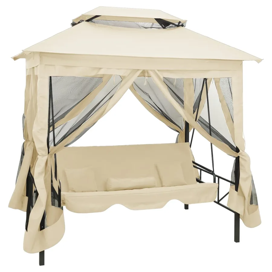 Belvédère convertible en balancelle Blanc crème