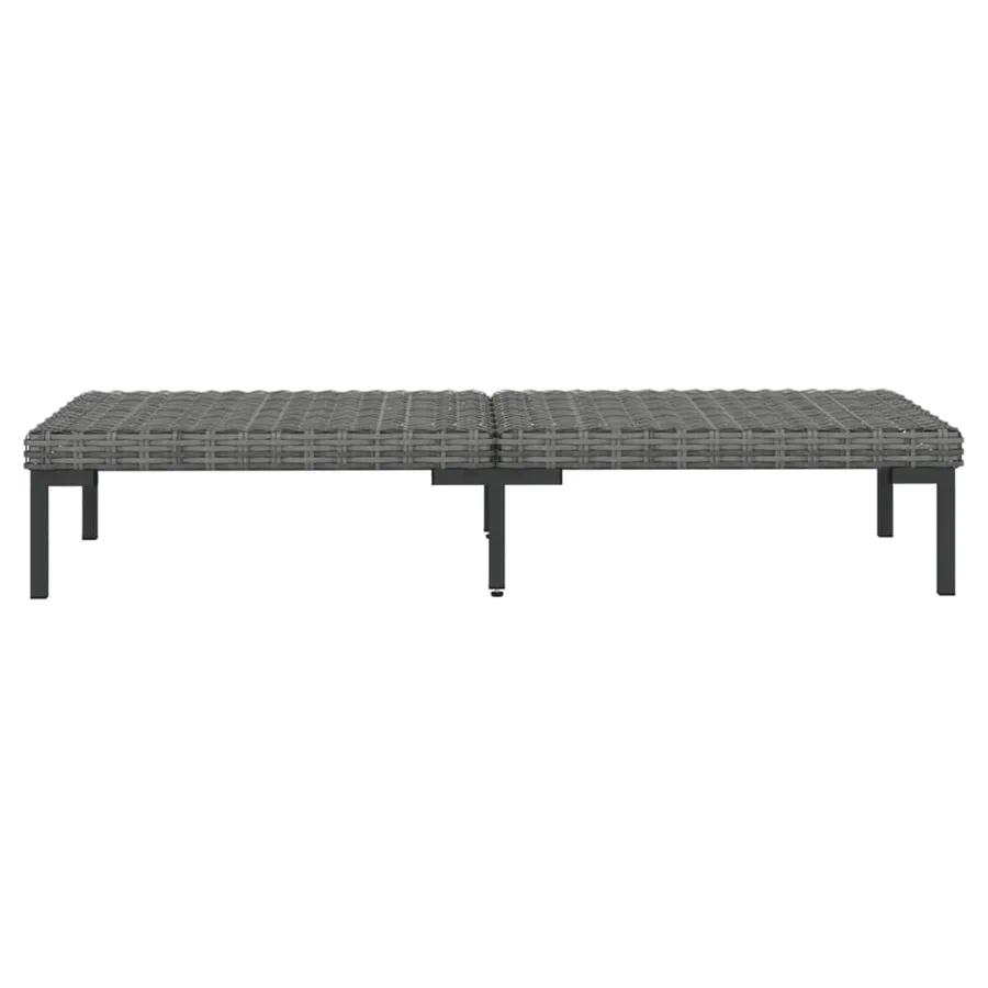 Salon de jardin 8 pcs avec coussins Résine tressée Gris foncé - 8