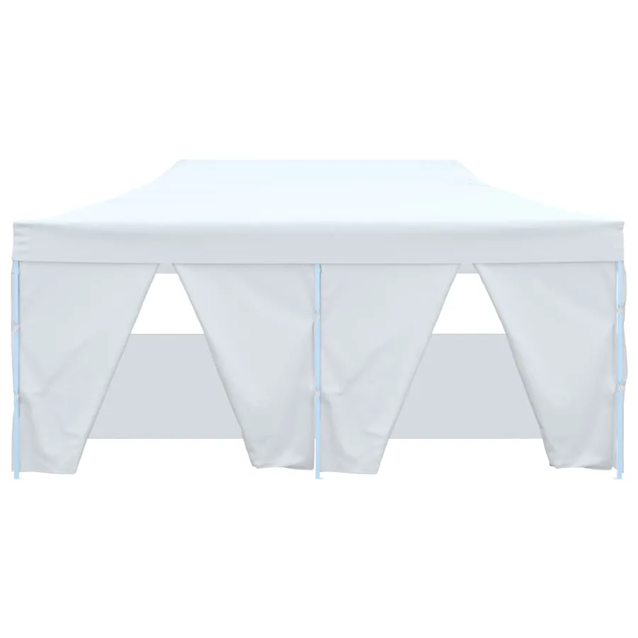 Tente de réception pliable avec 4 parois 3x6 m Acier Blanc - 3