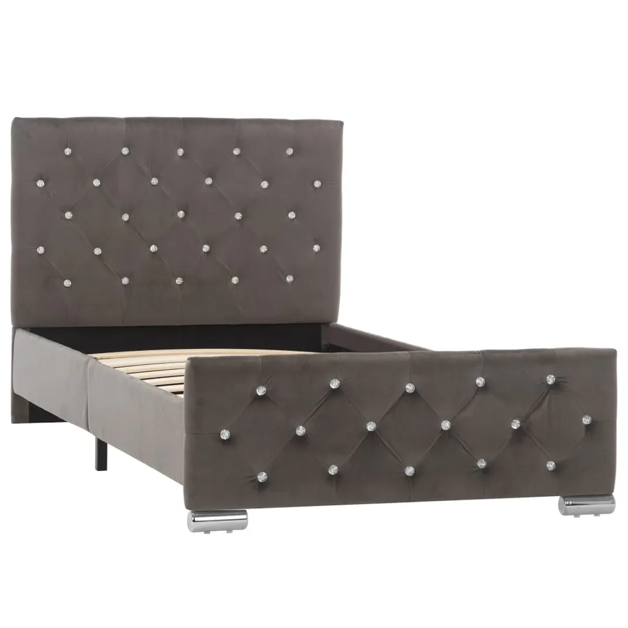 Cadre de lit sans matelas Gris Velours 90x200 cm - 2