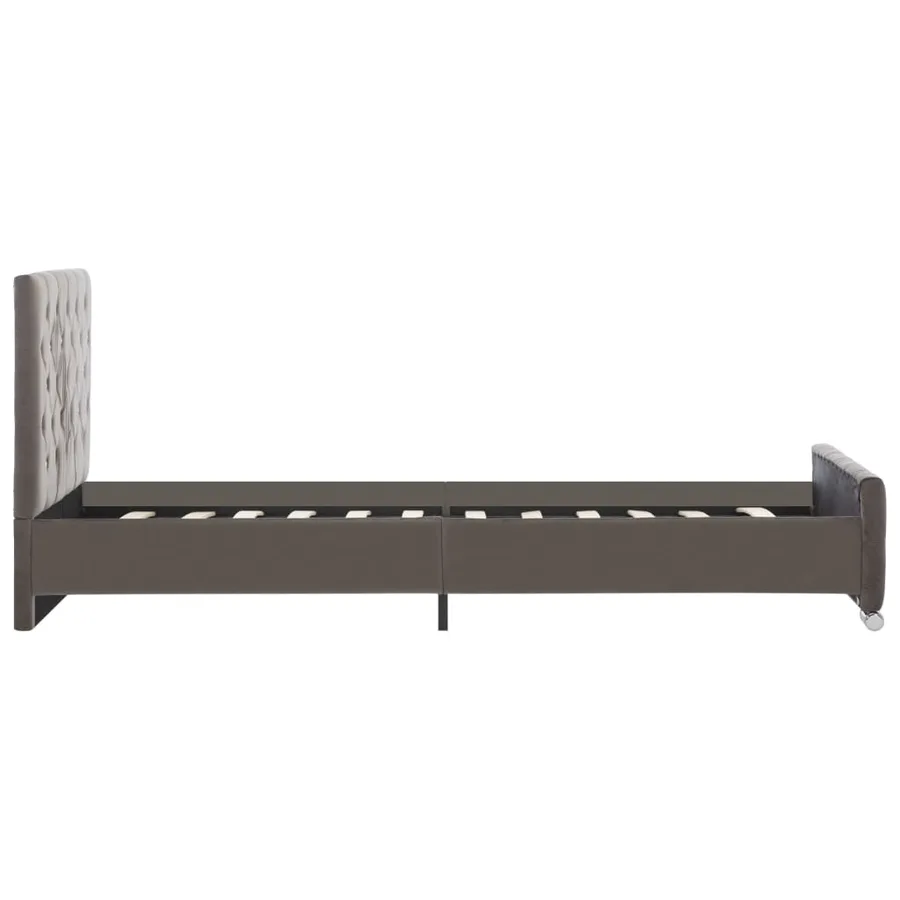 Cadre de lit sans matelas Gris Velours 90x200 cm - 5