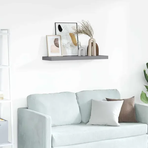 Étagère flottante murale gris 80x23,5x3,8 cm MDF