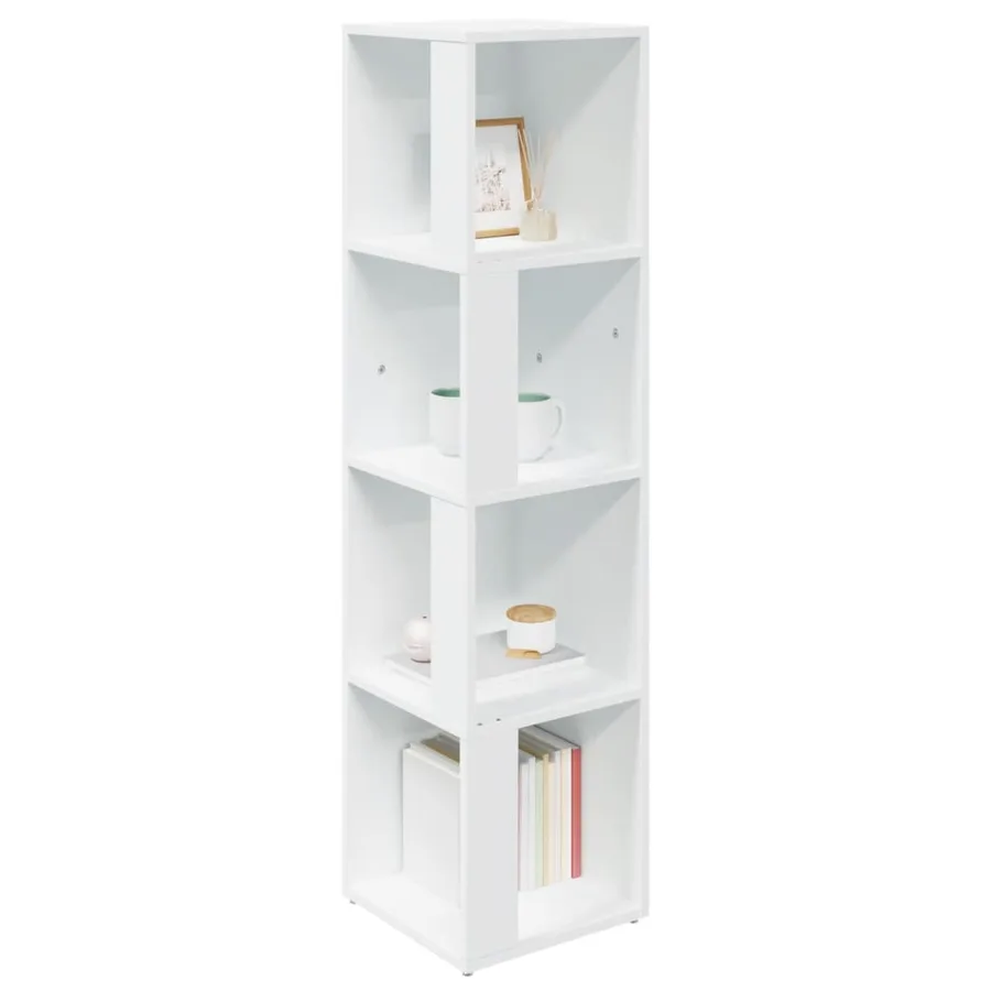 Armoire d'angle Blanc 33x33x132 cm Bois d’ingénierie - 6