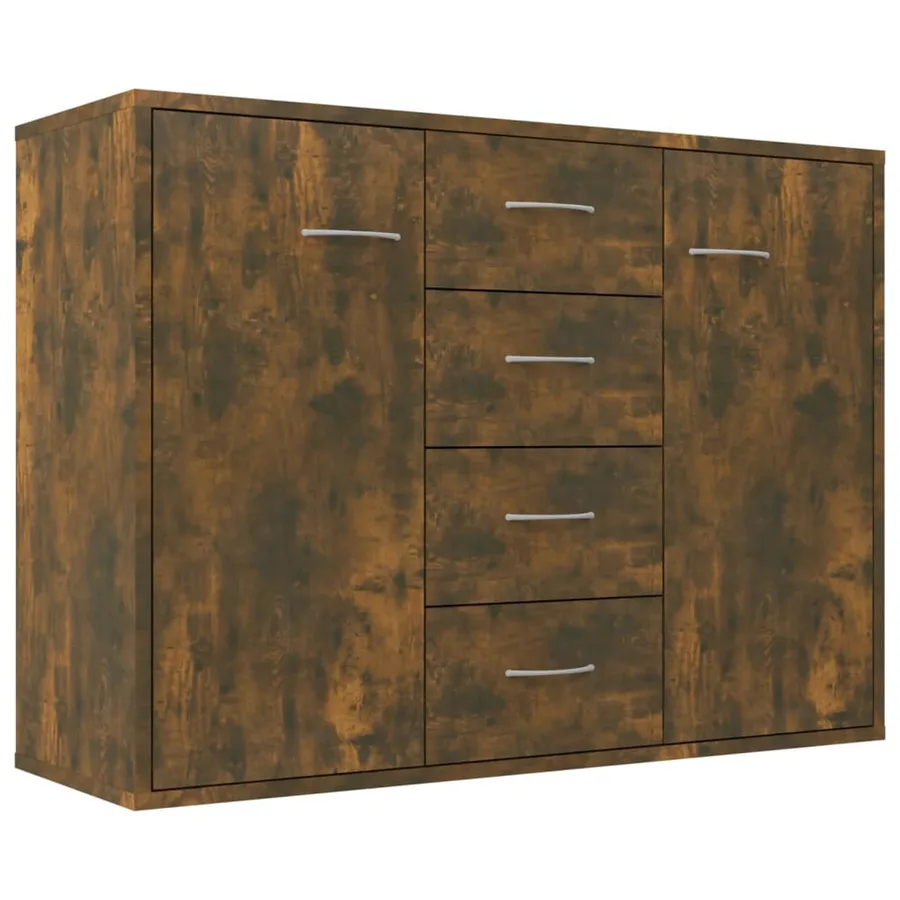 Buffet Chêne fumé 88x30x65 cm Bois d'ingénierie - 2
