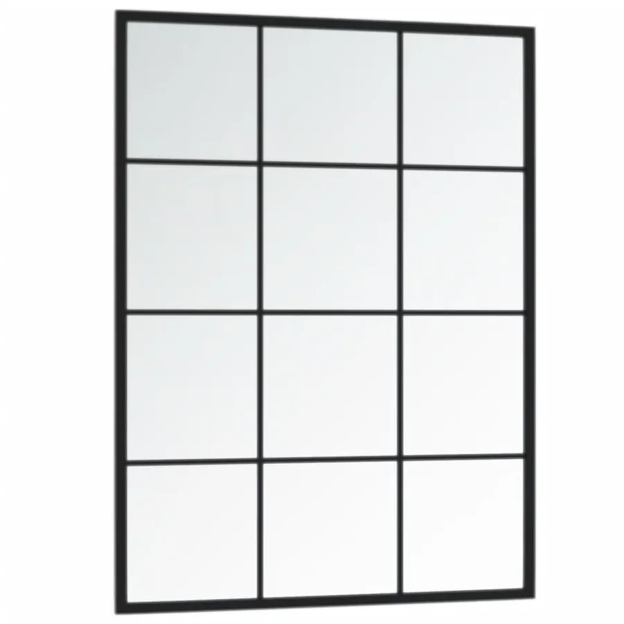 Miroir mural noir 80x60 cm métal - 4