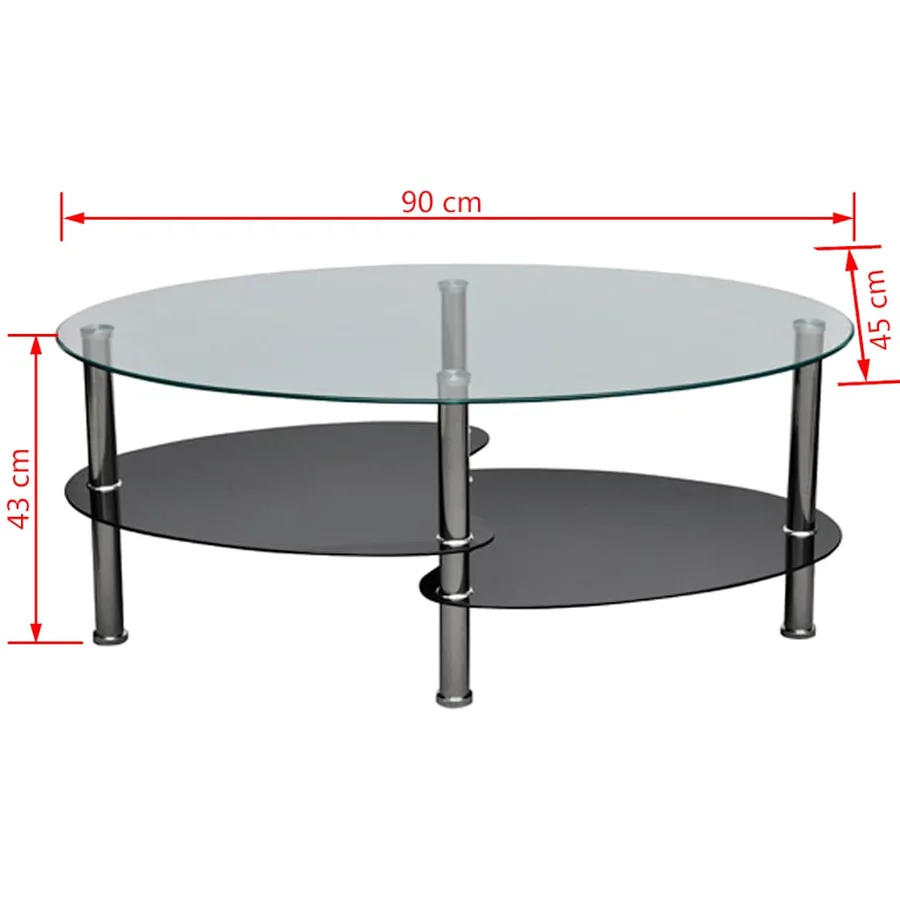 Table basse avec design exclusif Noir - 4