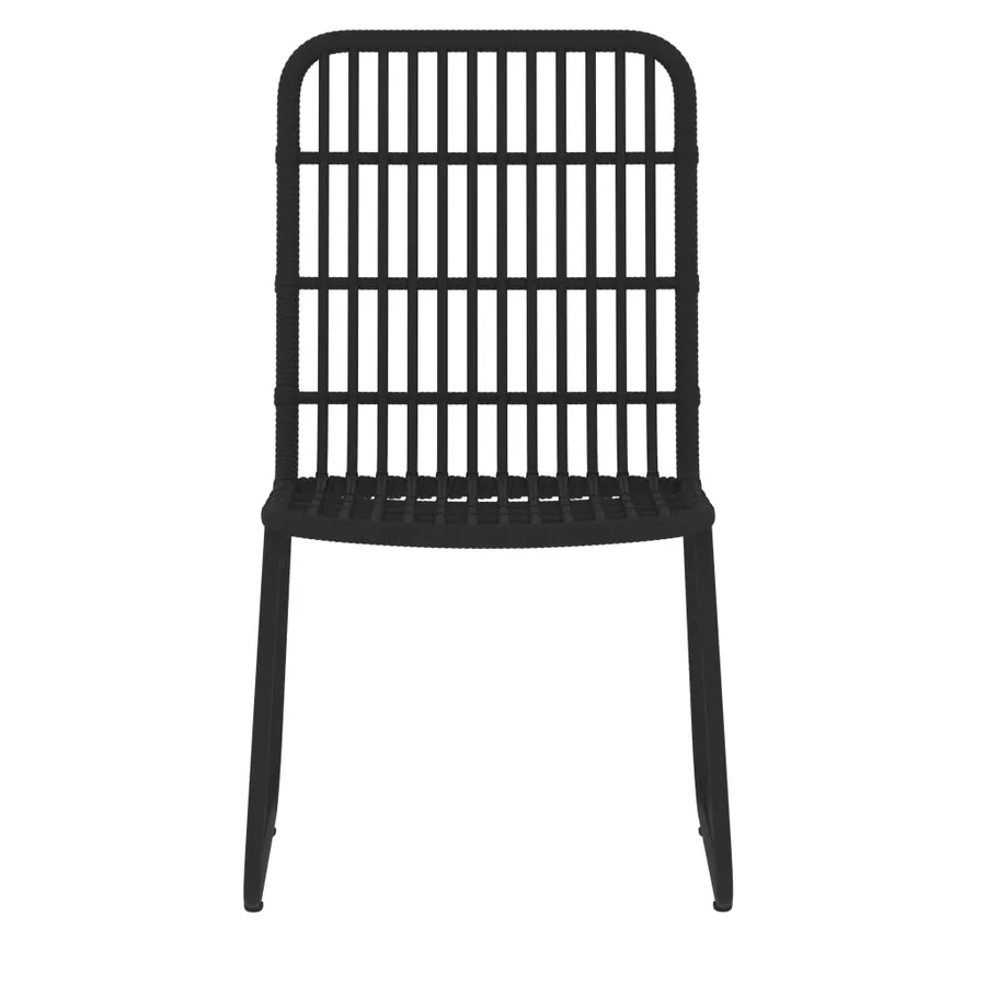 Ensemble à manger de jardin 3 pcs Noir - 4