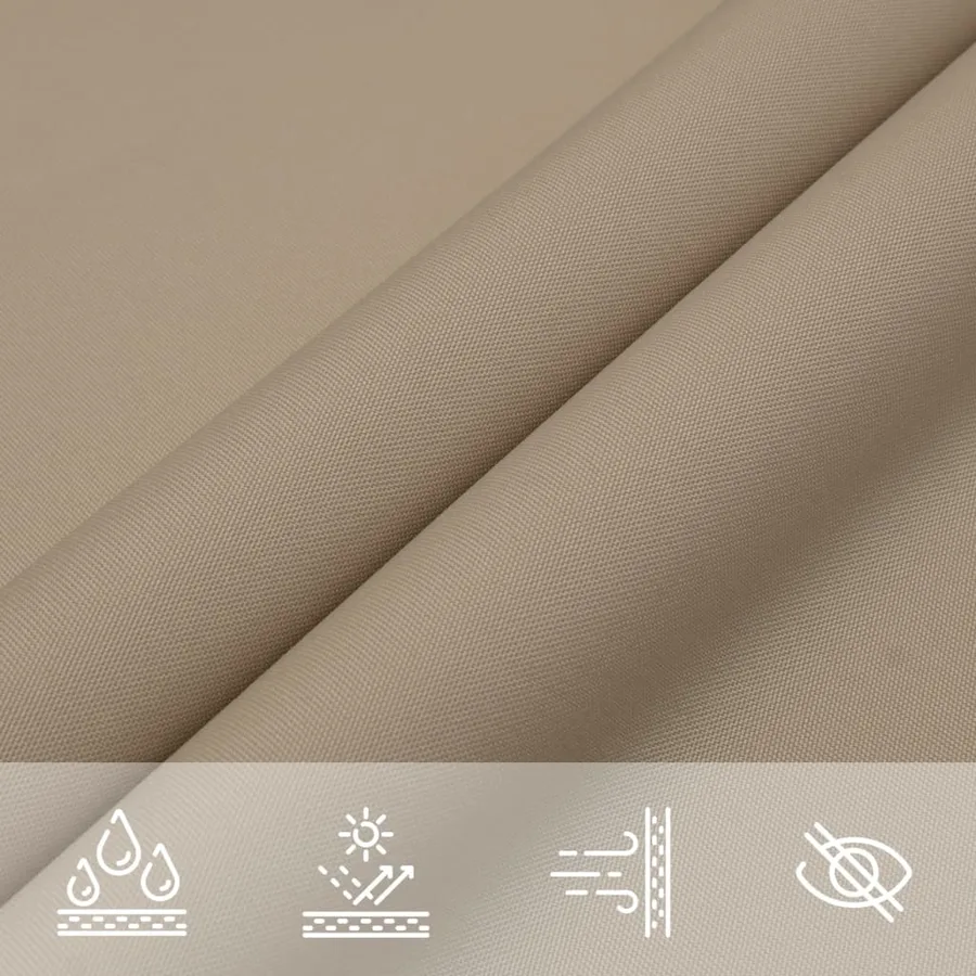 Voile de parasol tissu oxford rectangulaire 2,5x3,5 m taupe - 8