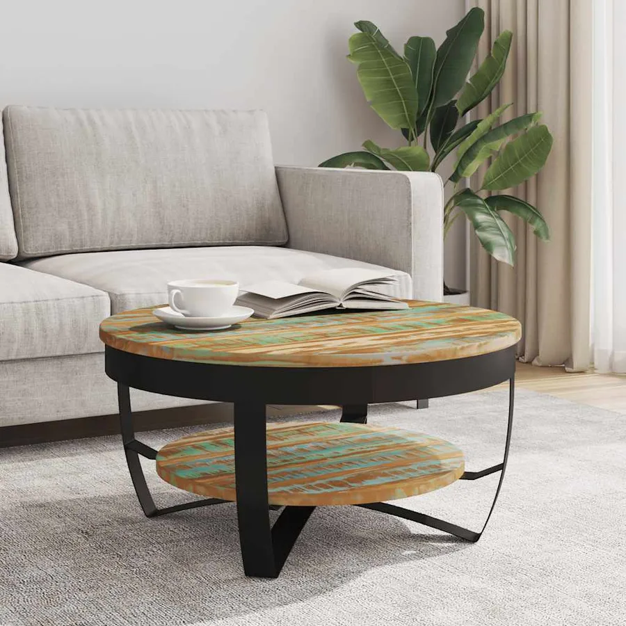 Table basse Bois massif de récupération 65x32 cm - 3