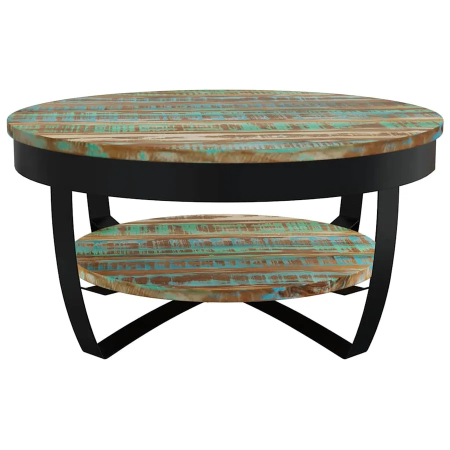 Table basse Bois massif de récupération 65x32 cm - 5