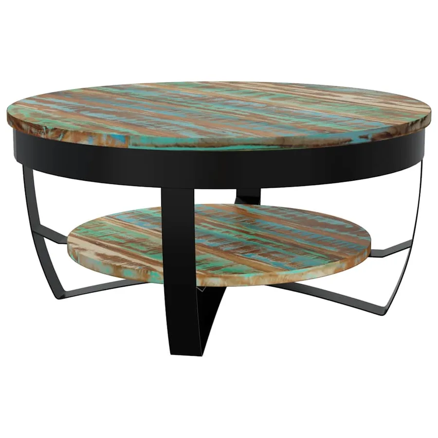 Table basse Bois massif de récupération 65x32 cm - 7