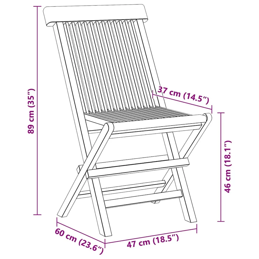 Ensemble à manger de jardin 7 pcs Bois de teck massif - 14