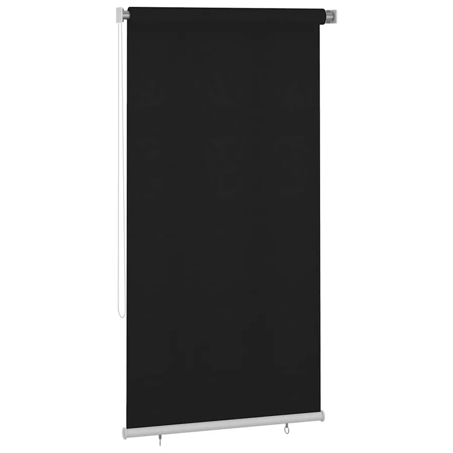 Store roulant d'extérieur 125 (l) x 230 (H) cm noir