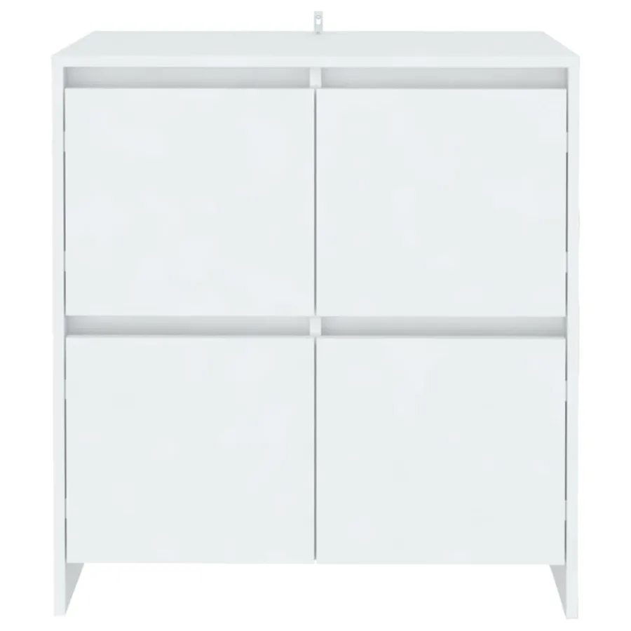 Buffets 2 pcs Blanc 70x41x75 cm Bois d'ingénierie - 3